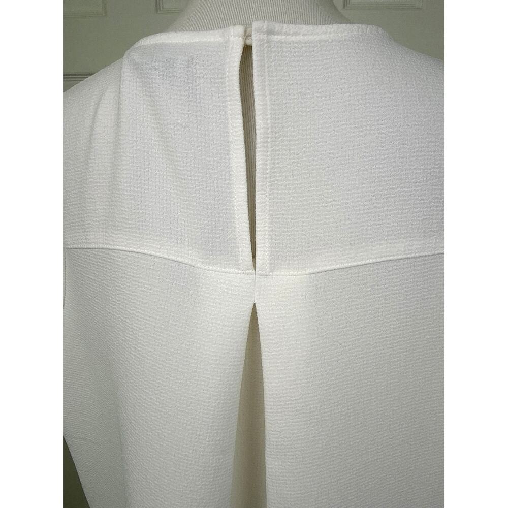 Madewell Ivory Textured Shift Blouse Top Minimal Chic Large - Picture 6 of 9